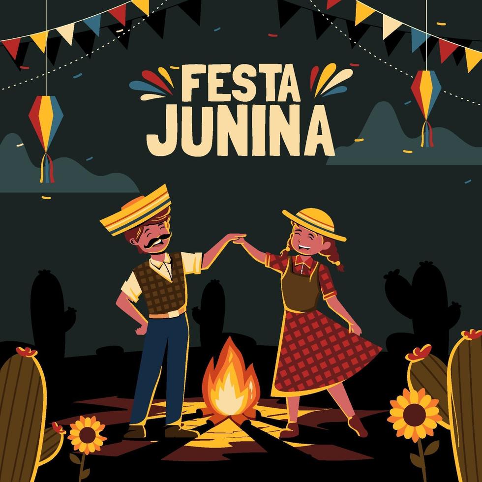 diseño de festa junina vector