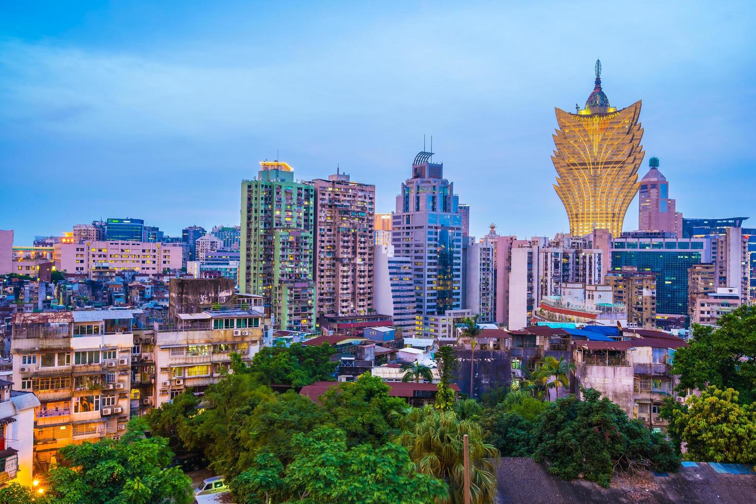 Cityscape of Macau city, China photo