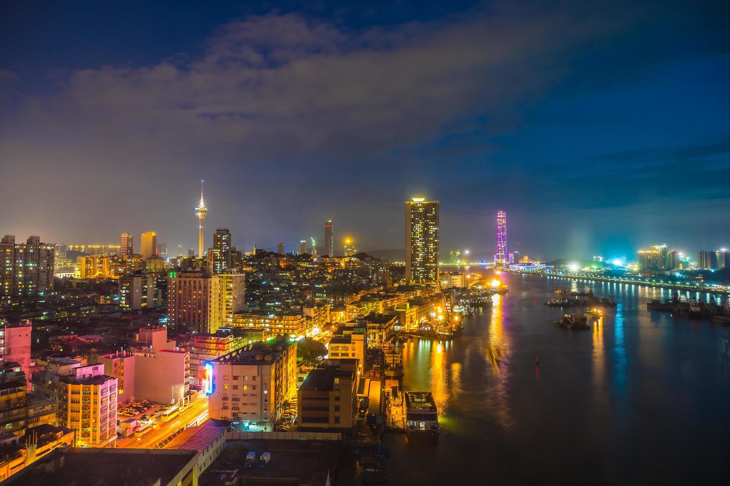 Cityscape of Macau city, China photo