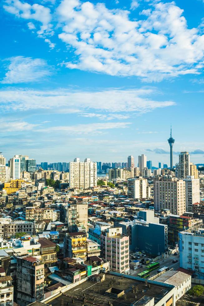 paisaje urbano de la ciudad de macao, china foto