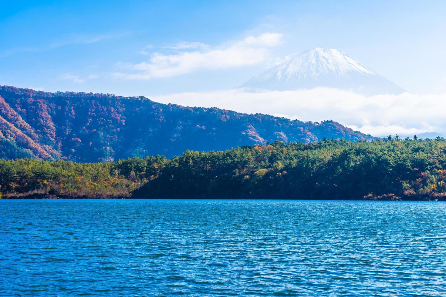 paisaje en mt. fuji, yamanashi, japón foto