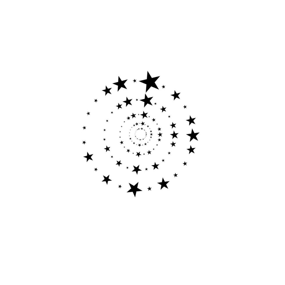 Stars In Circle Vector Illustration. Flat icon star frame symbol