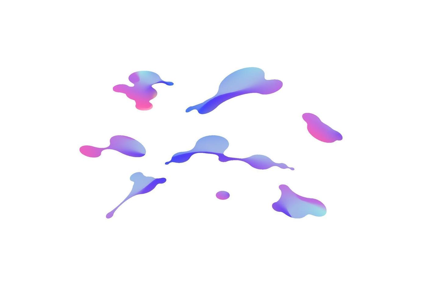 Template of fluid organic shapes. Abstract liquid gradient shapes. Set of abstract modern graphic elements vector