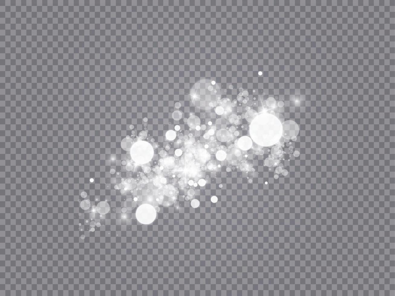 efecto de luz brillante con muchas partículas de brillo aisladas. vector nube estrellada con polvo. decoración navideña mágica