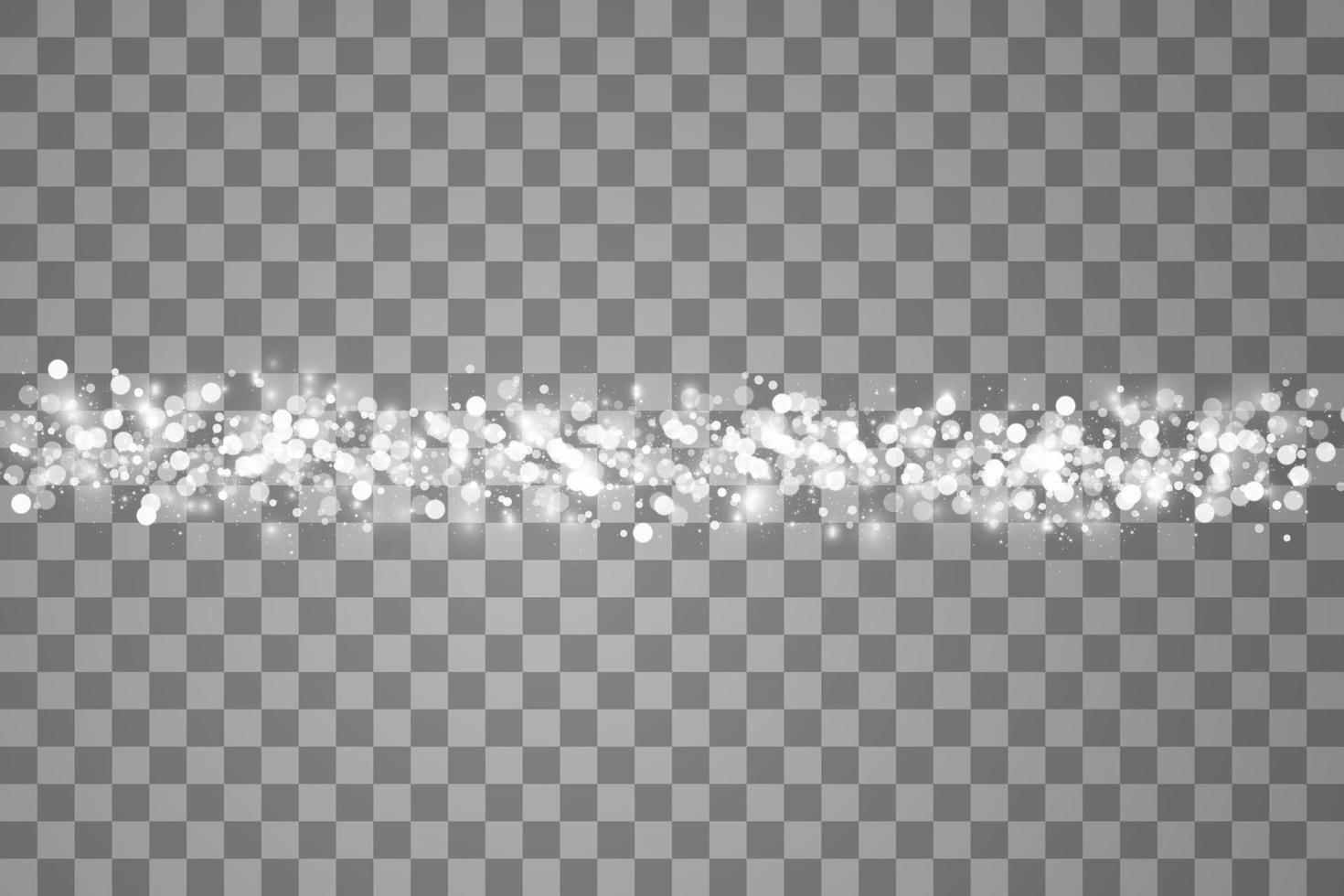 Glowing light effect with many glitter particles isolated. Vector starry cloud with dust. Magic christmas decoration