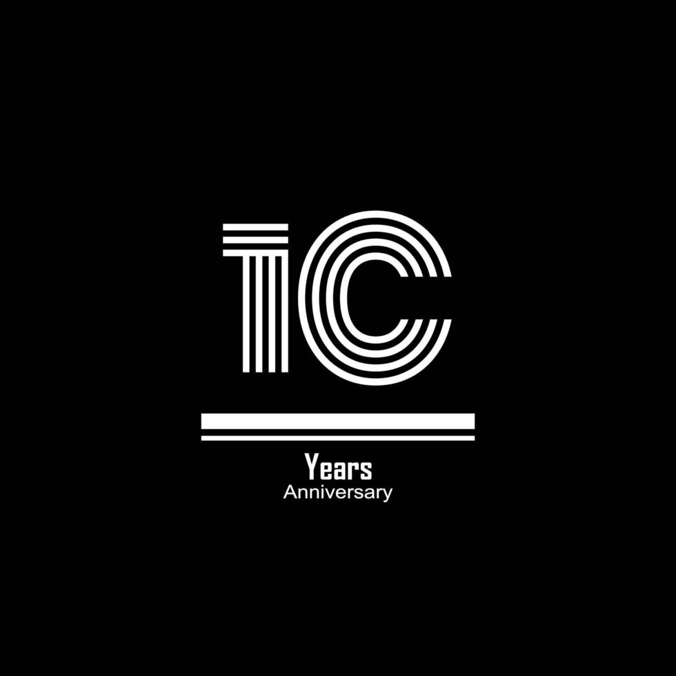 10 Years Anniversary Vector Template Design Illustration