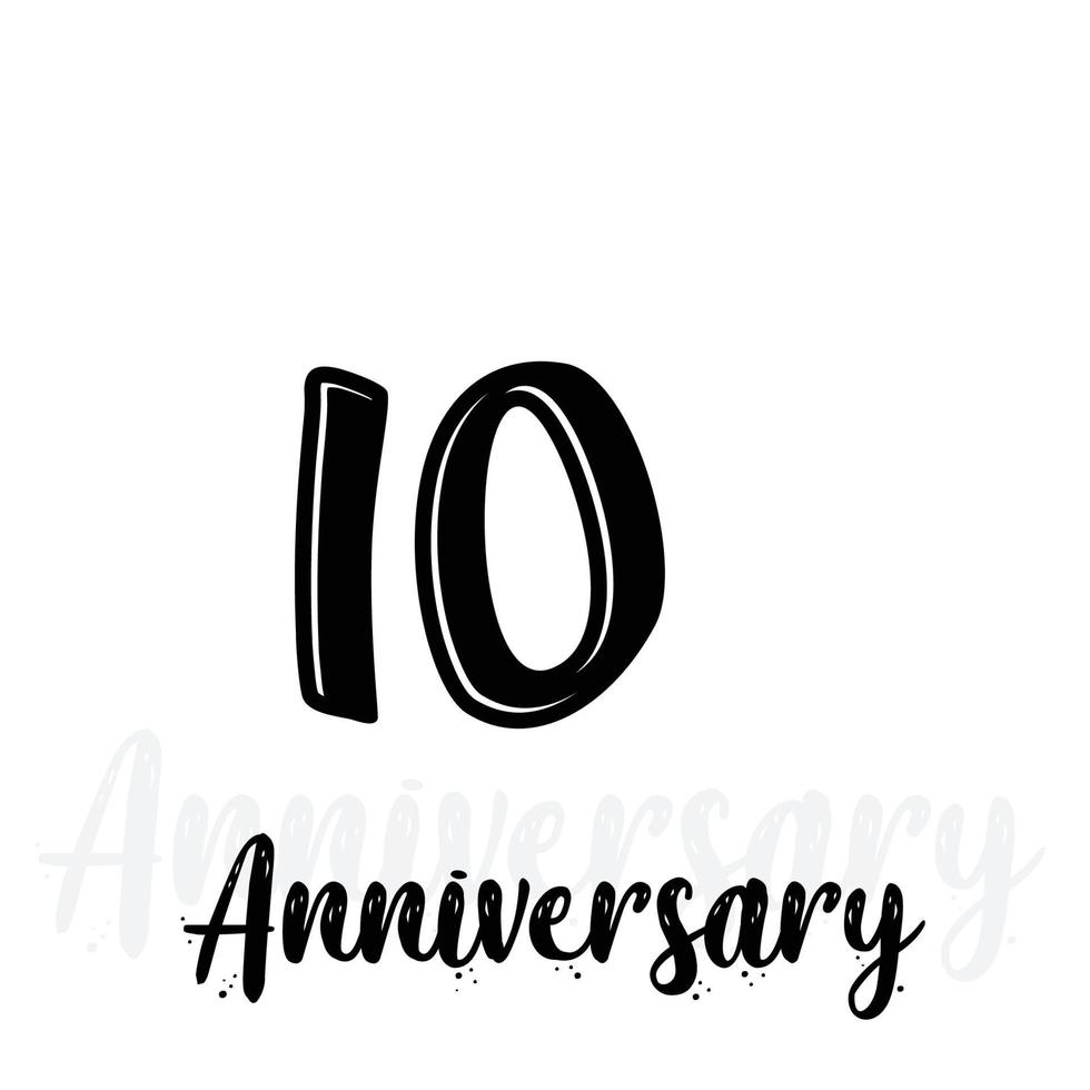 10 Years Anniversary Vector Template Design Illustration