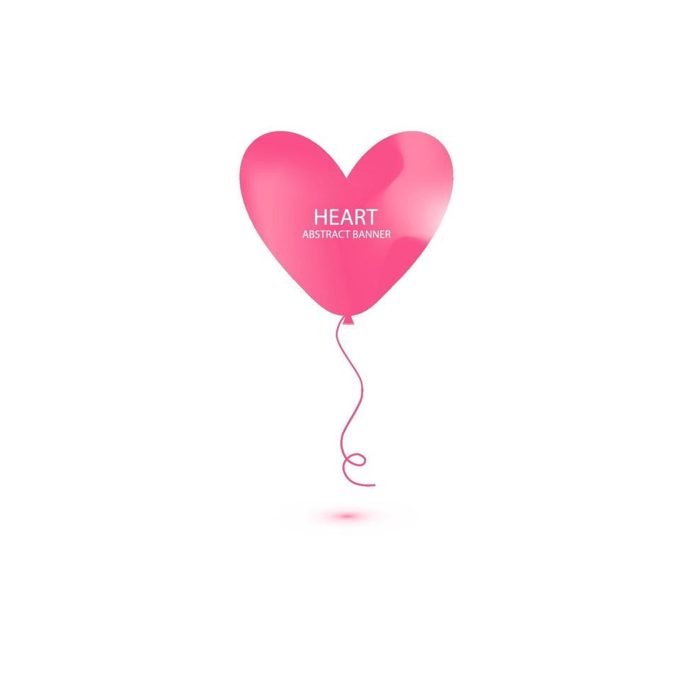 Heart balloon abstract banner. Organic or fluid shape with pastel neon color design. Usable for web, social media, print, banner, backdrop, background template. Valentines day celebration 6 vector