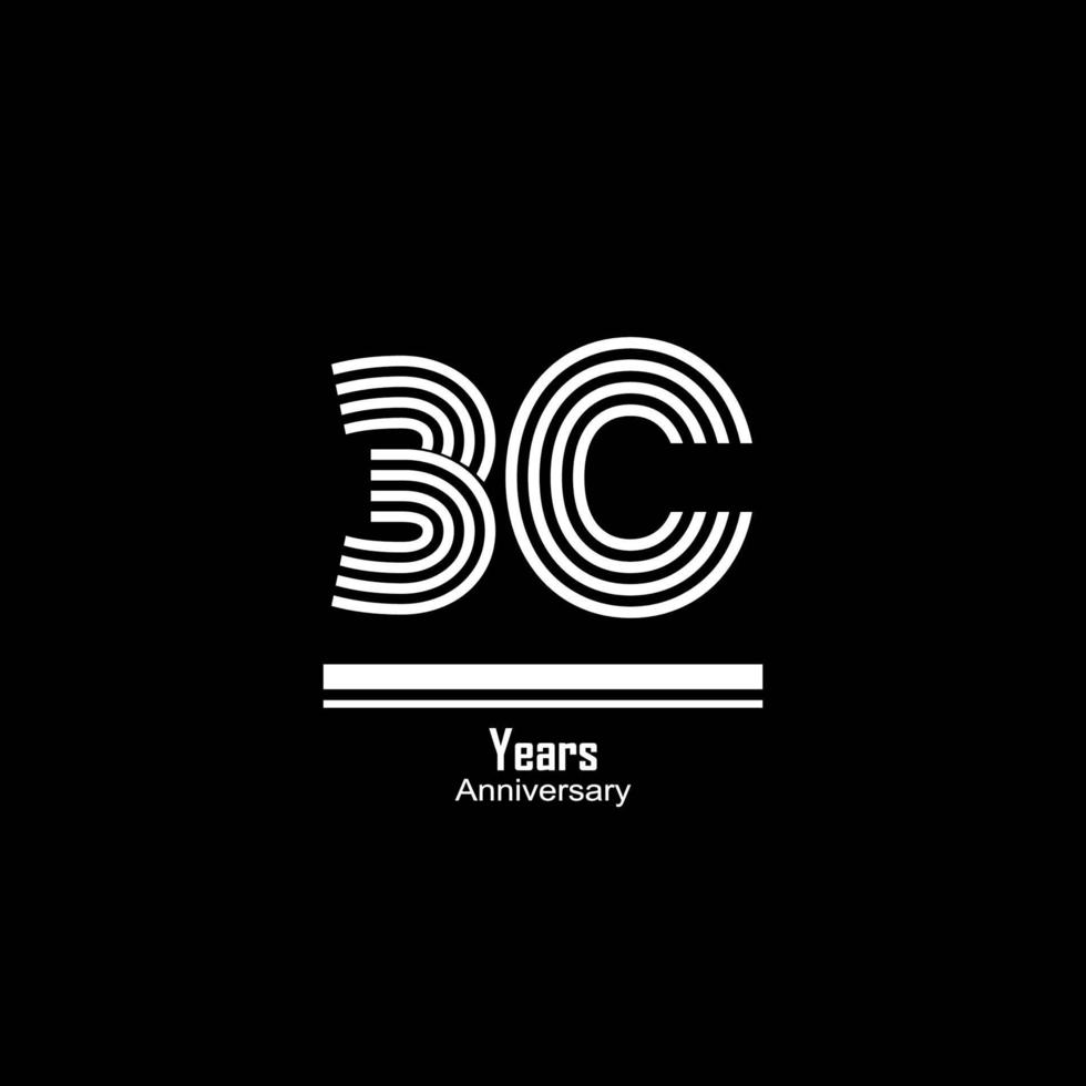 30 Years Anniversary Celebration Vector Template Design Illustration