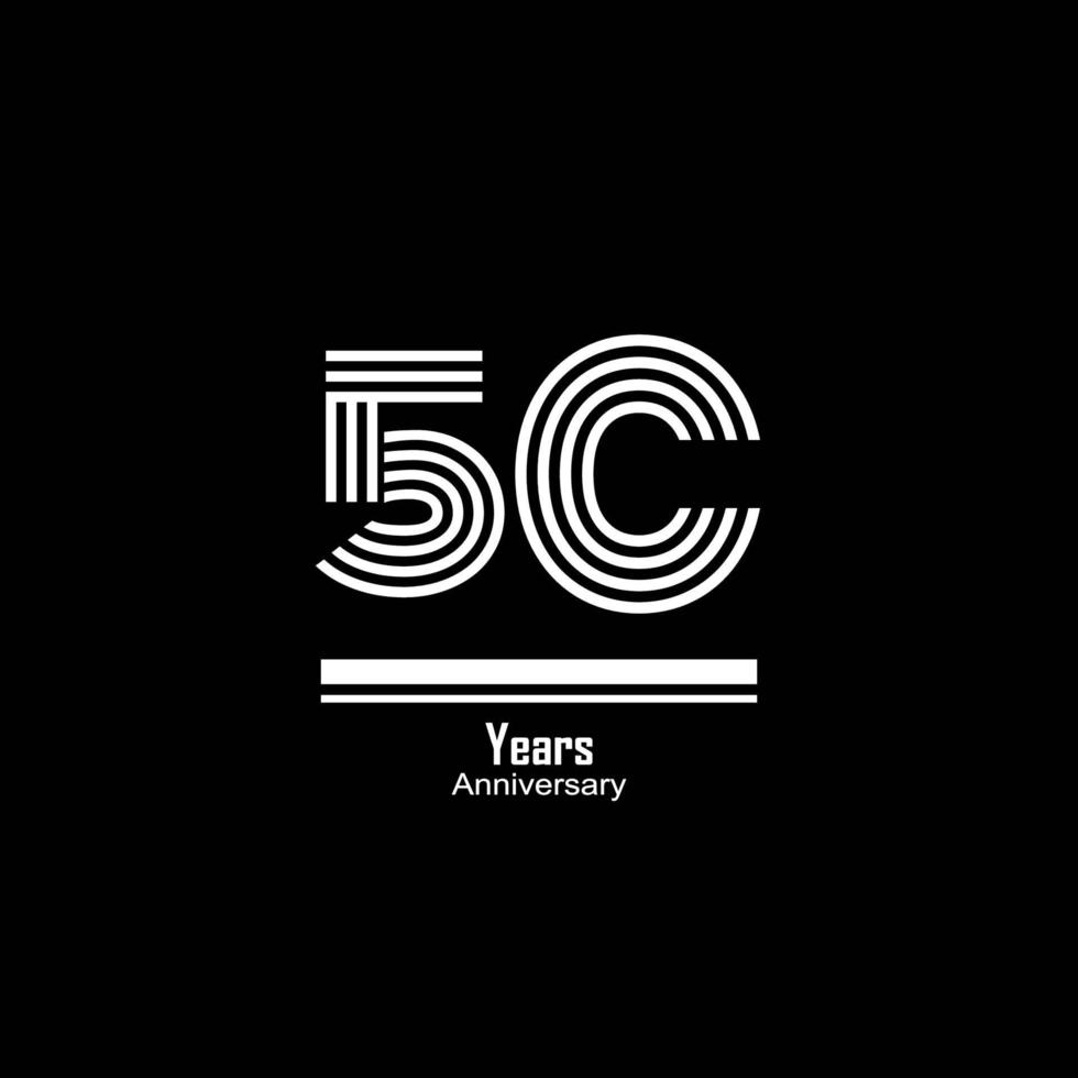 50 Years Anniversary Celebration Vector Template Design Illustration