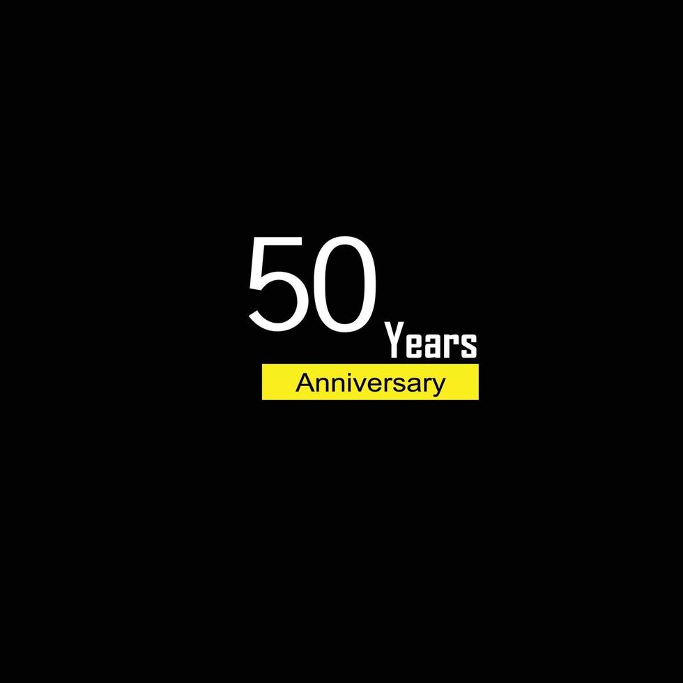 50 Years Anniversary Celebration Vector Template Design Illustration