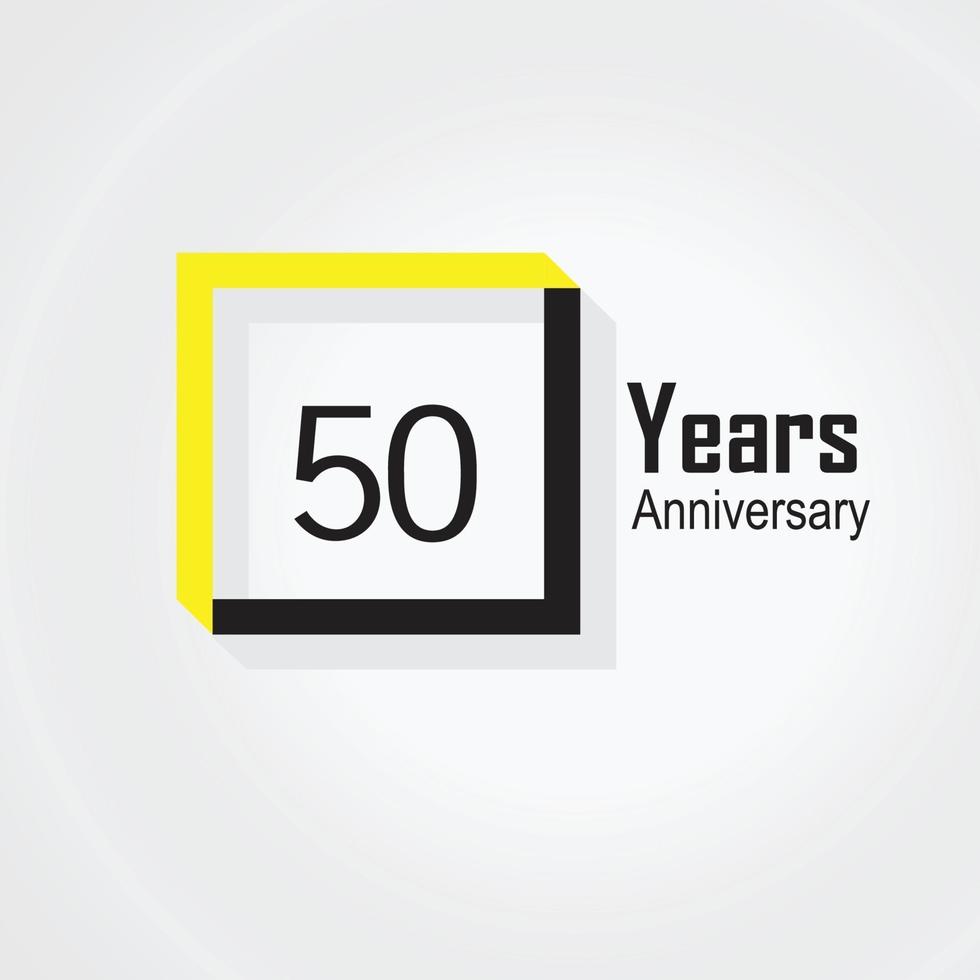 50 Years Anniversary Celebration Vector Template Design Illustration