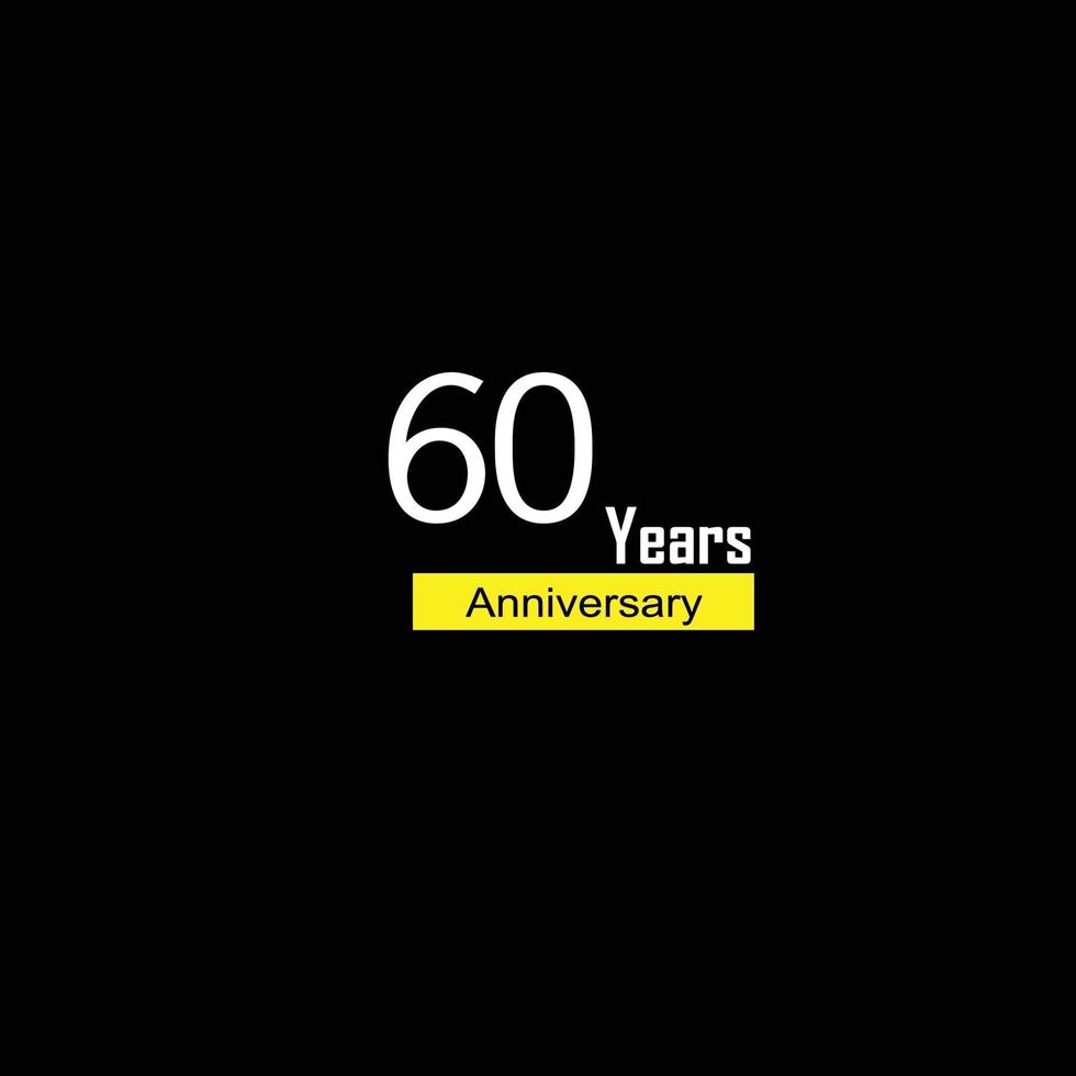 60 Years Anniversary Celebration Vector Template Design Illustration