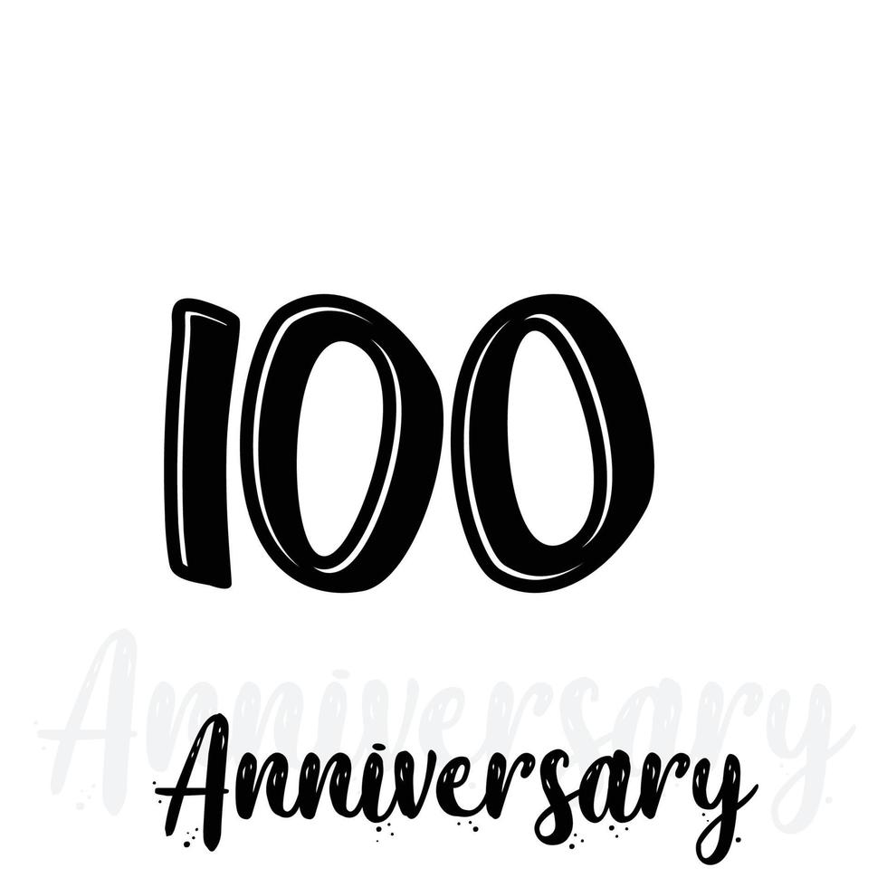 100 Years Anniversary Celebration Vector Template Design Illustration