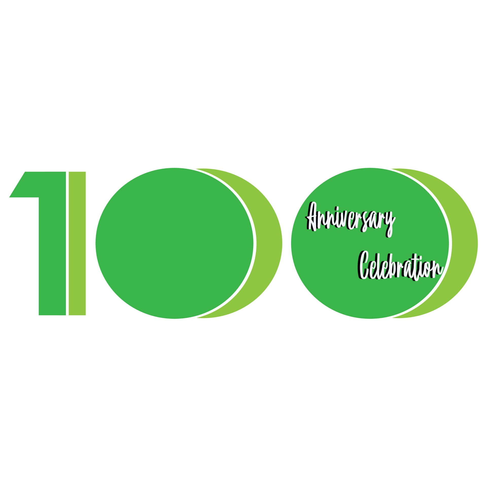 100 Years Anniversary Celebration Green Color Vector Template Design ...