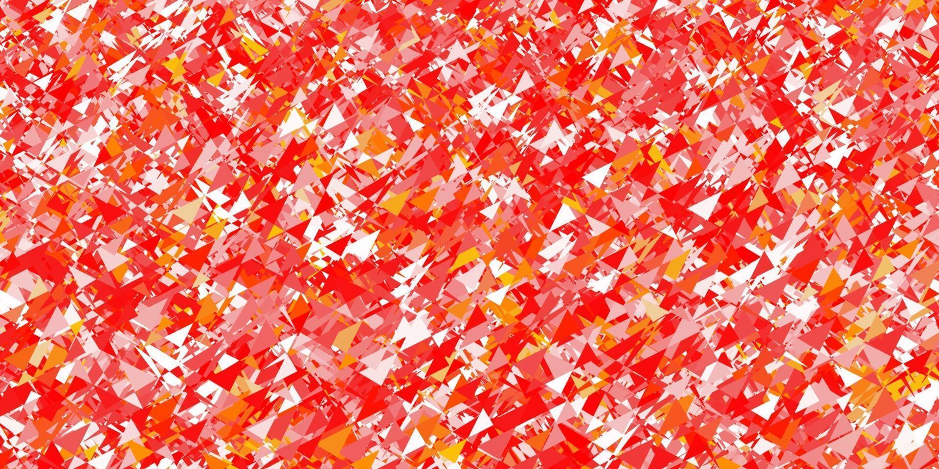 textura de vector rojo claro con estilo triangular.