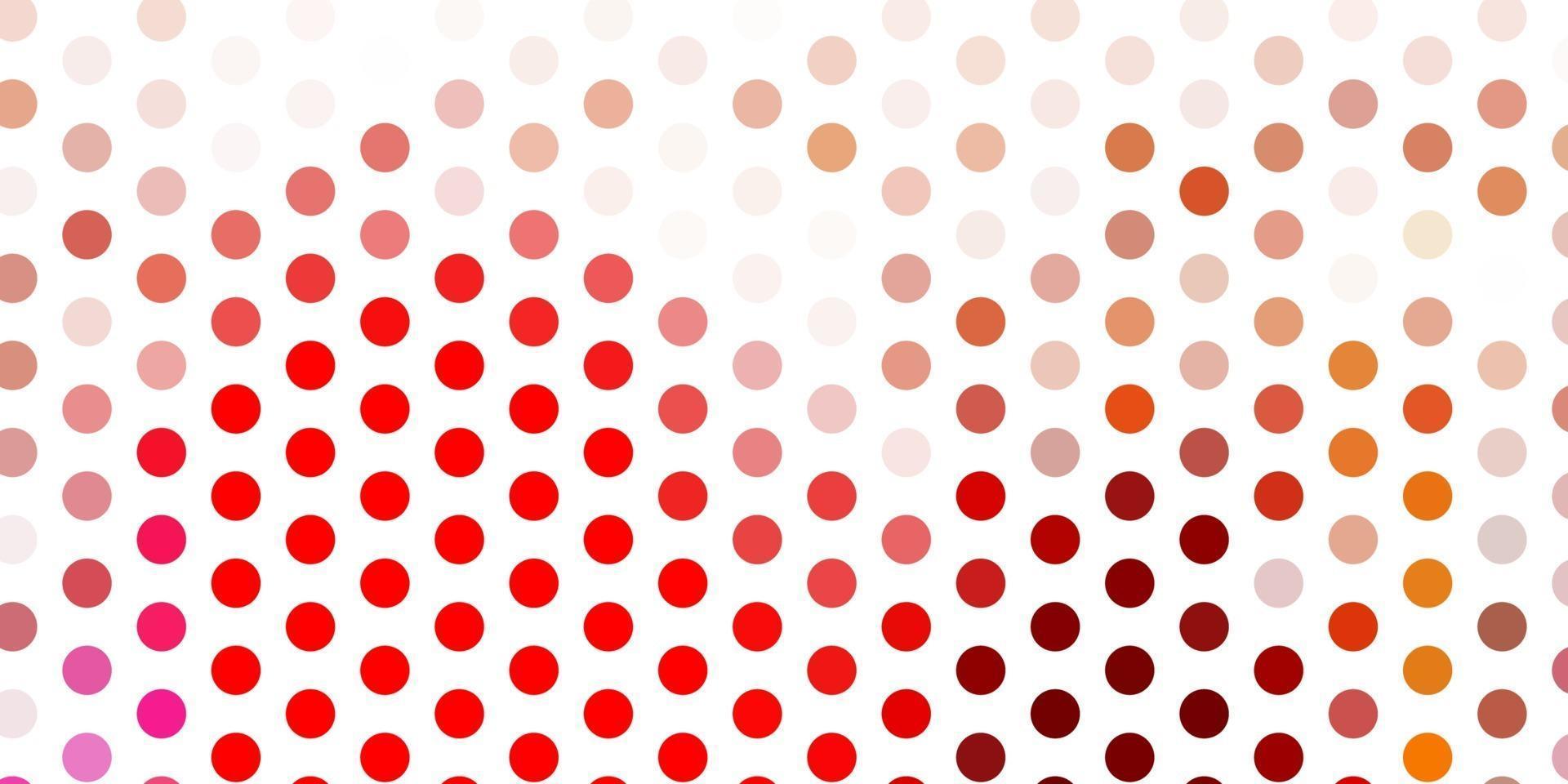 plantilla de vector rojo, amarillo claro con círculos.