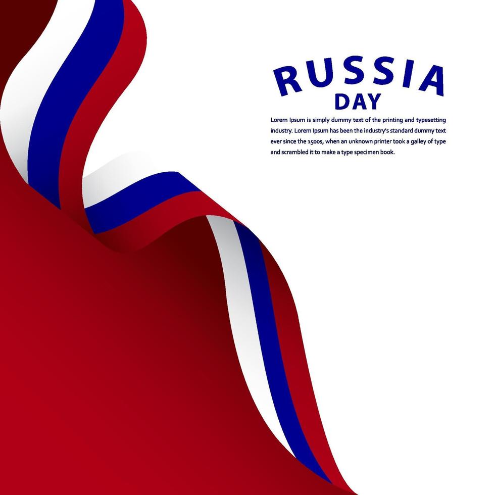 Happy Russia Independence Day Celebration Vector Template Design Illustration