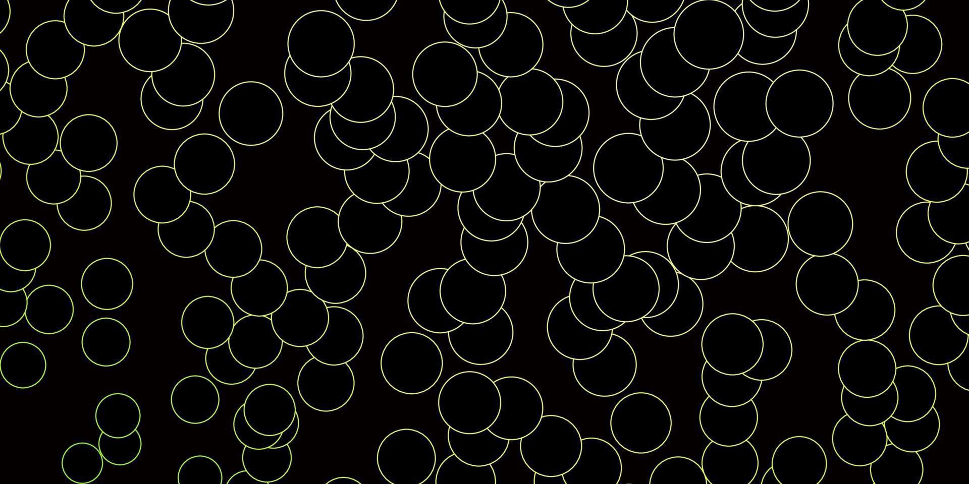 textura de vector verde oscuro, amarillo con discos.