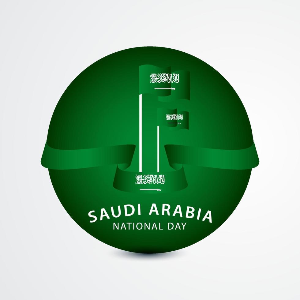 Ilustración de diseño de plantilla de vector de celebración de día nacional de Arabia Saudita feliz