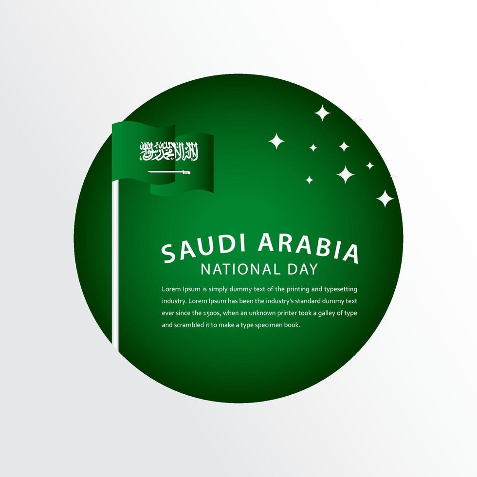 Happy Saudi Arabia National Day Celebration Vector Template Design Illustration