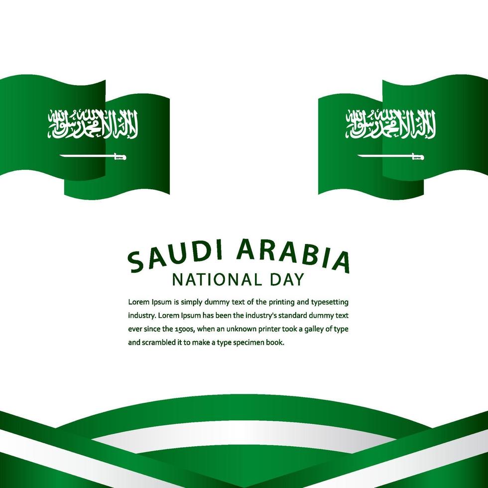 Happy Saudi Arabia National Day Celebration Vector Template Design Illustration