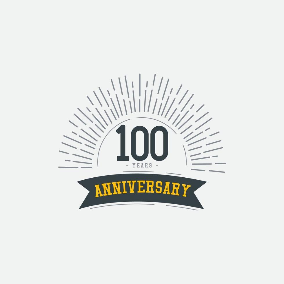 100 Years Anniversary Celebrations Vector Template Design Illustration