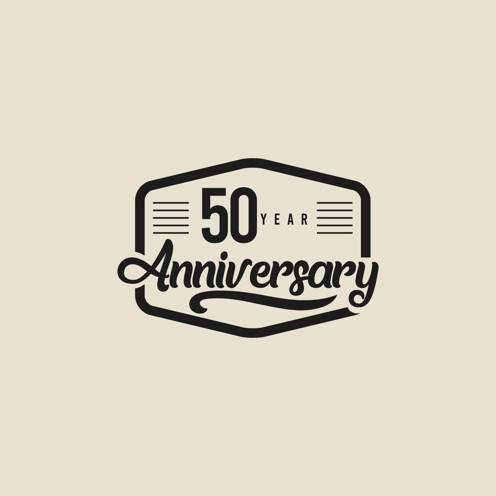 Ilustración de diseño de plantilla de vector de celebración de aniversario de 50 años