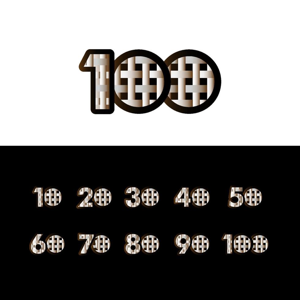 100 Years Anniversary Celebration Elegant Black Number Vector Template Design Illustration