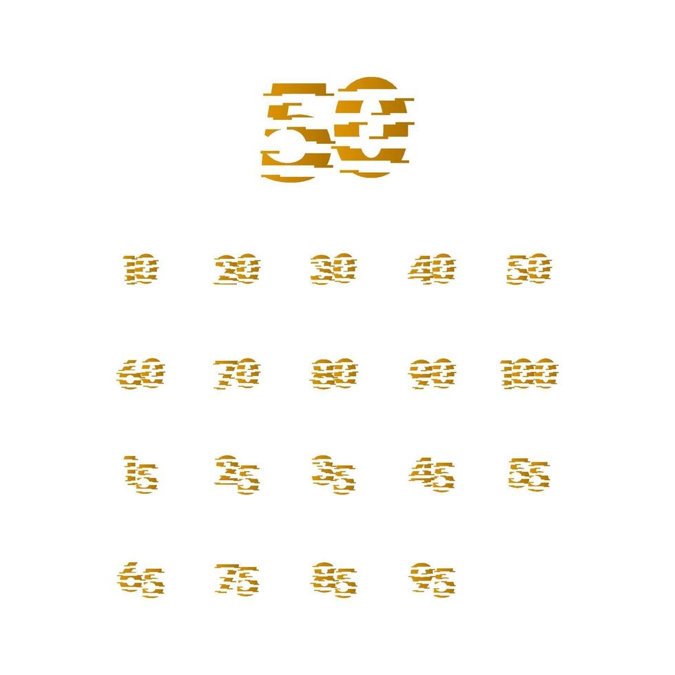 50 Years Anniversary Celebration Number Vector Template Design Illustration