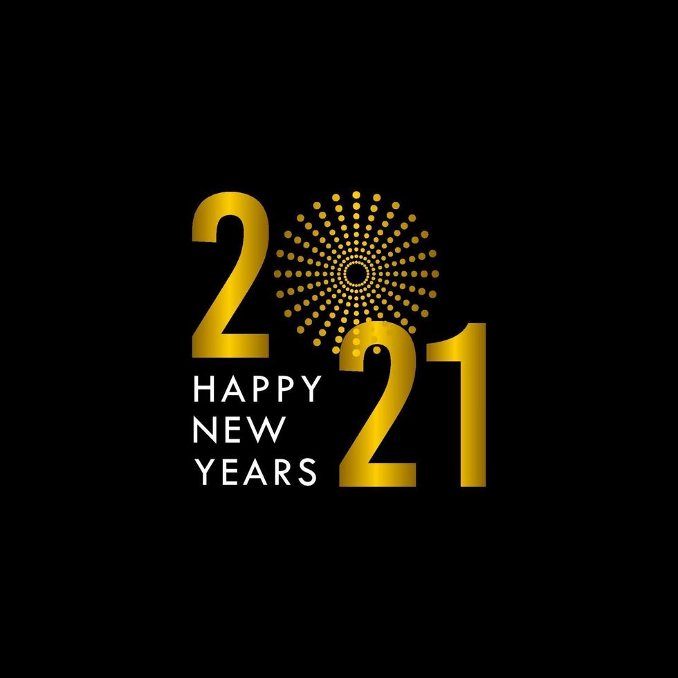 Happy New Years 2021 Celebration Vector Template Design Illustration