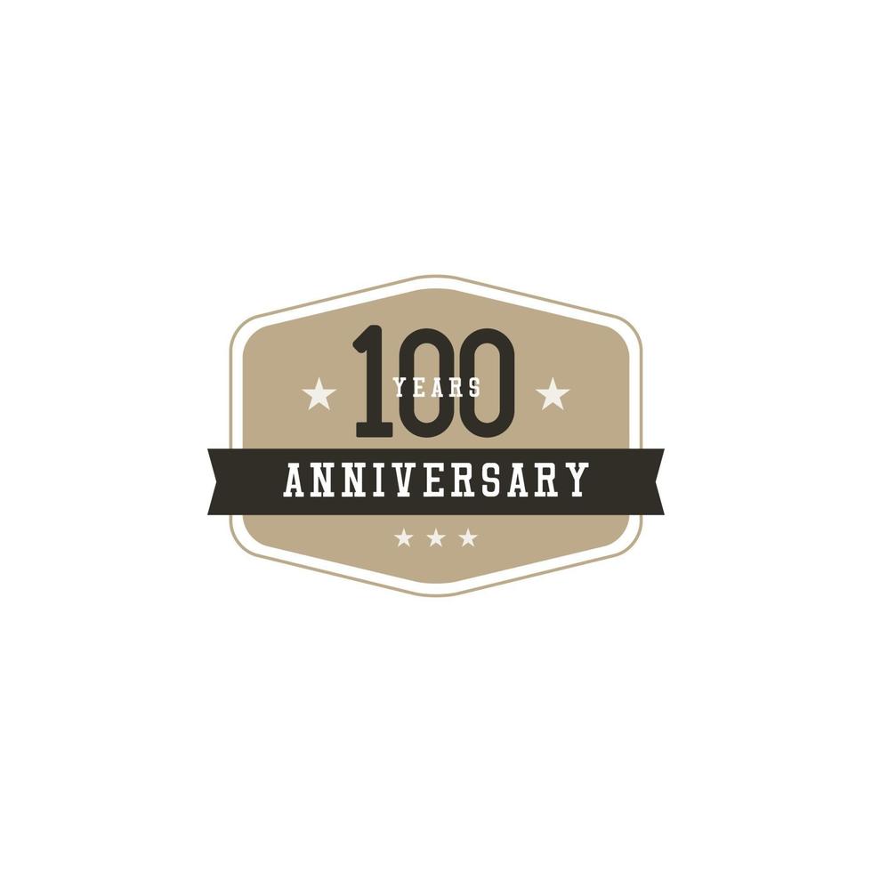 100 Years Anniversary Celebration Vector Template Design Illustration