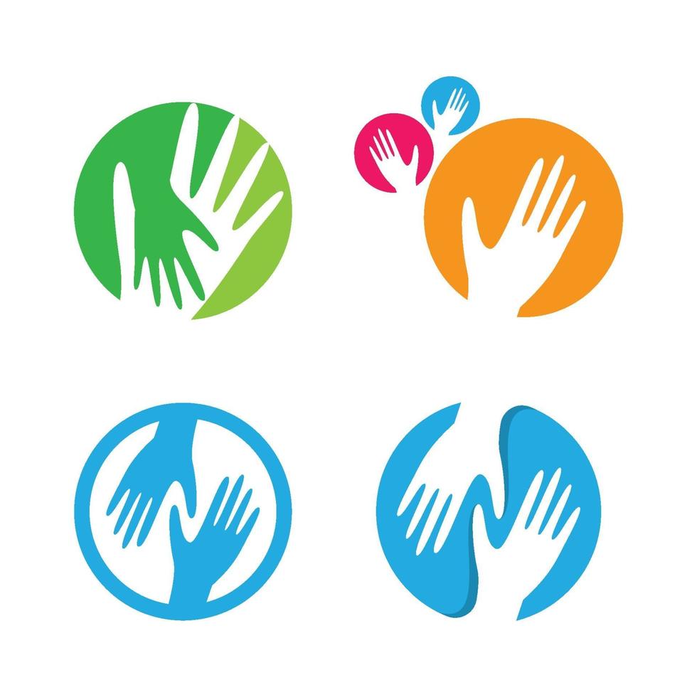 Hand logo images vector