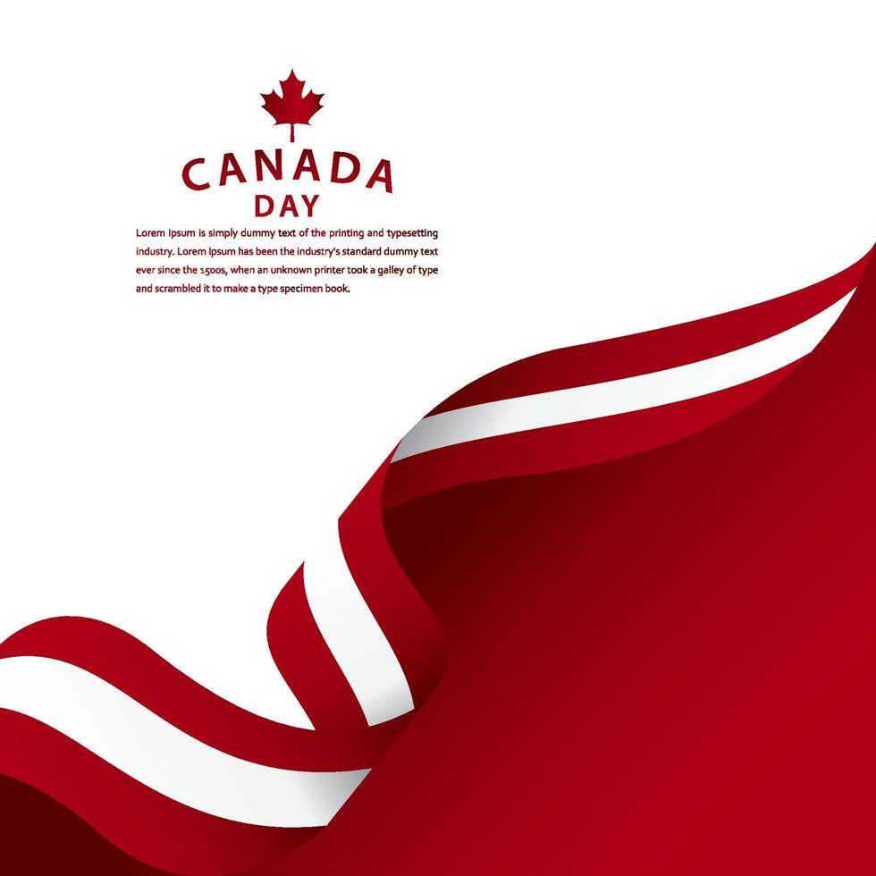 feliz día de canadá celebración vector plantilla diseño ilustración