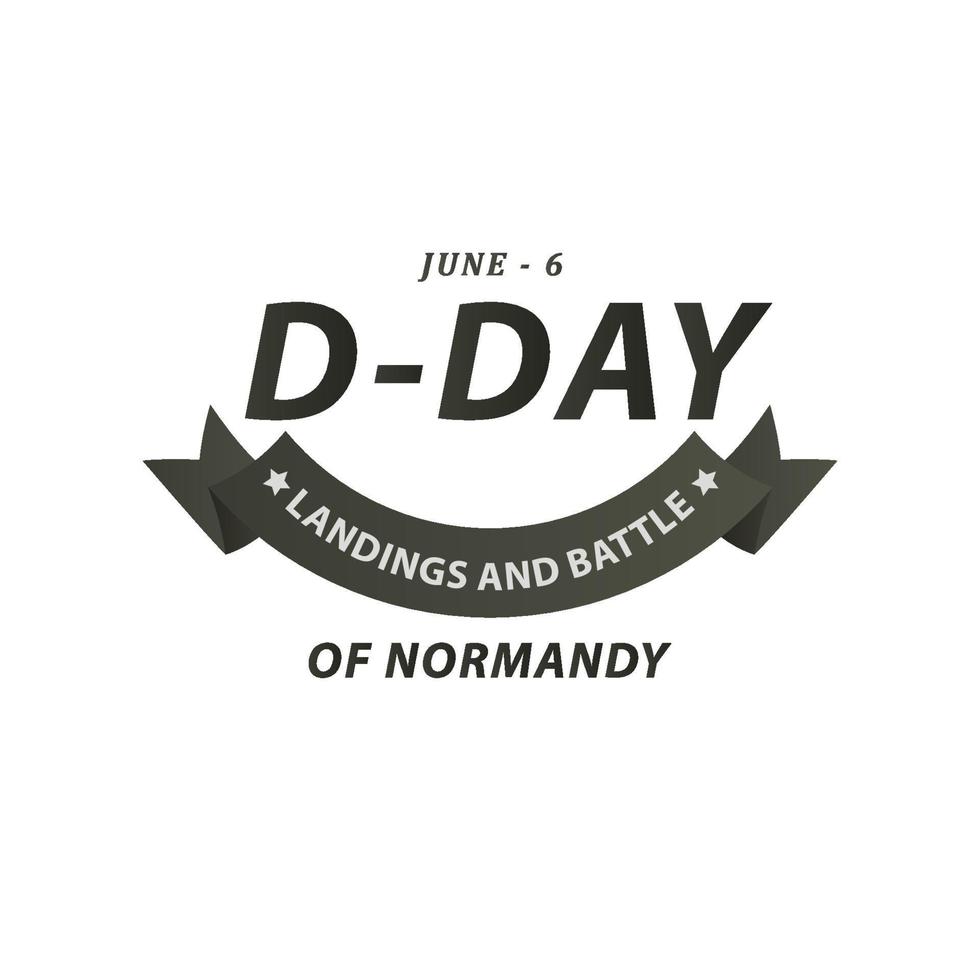 D-day Celebration Landing and Battle of Normandy Vector Template Design Illustration