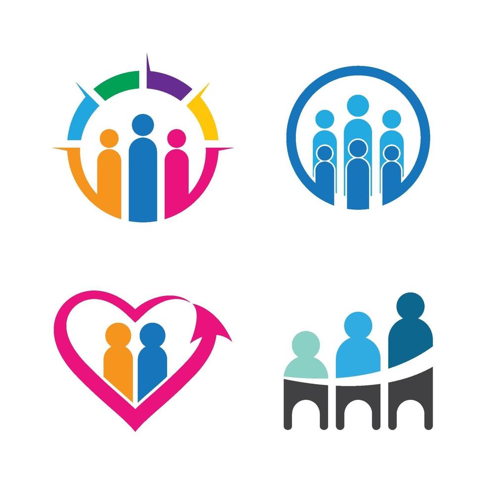 Community care logo images design vector