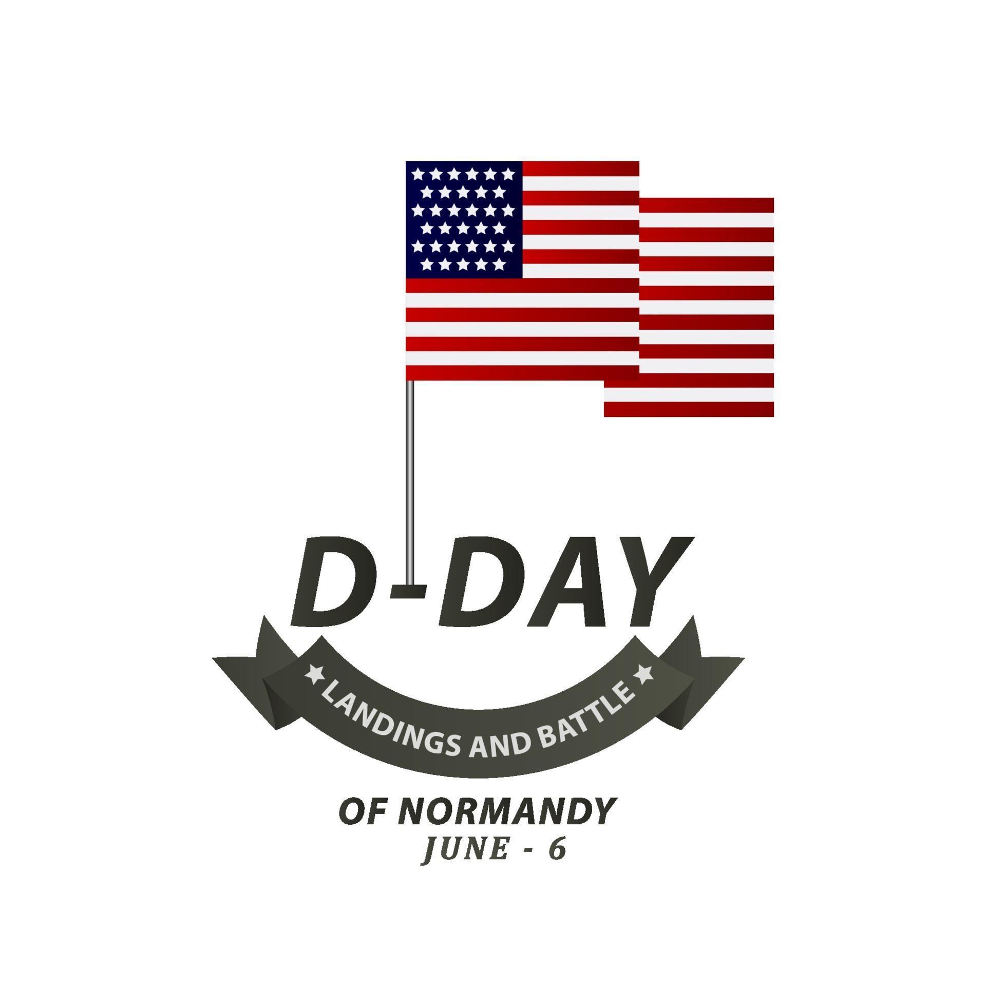 Dday Celebration Landing and Battle of Normandy Vector Template Design