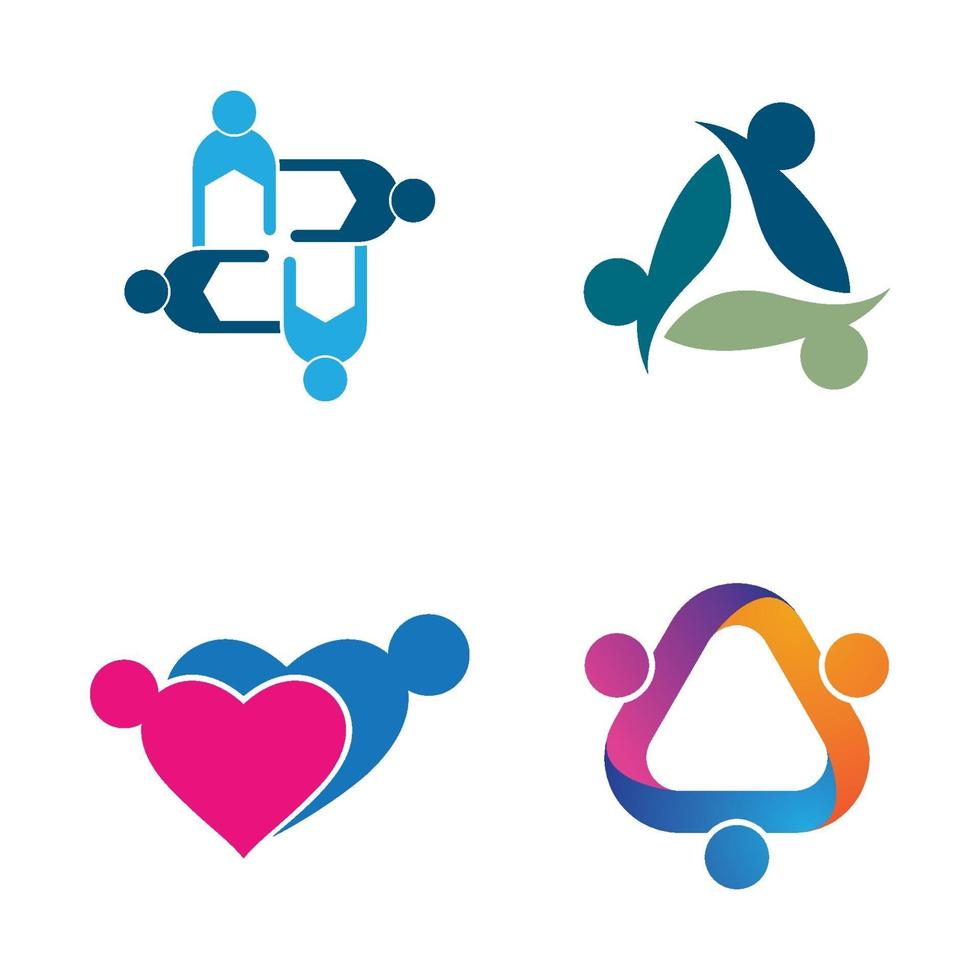 Community care logo images design vector