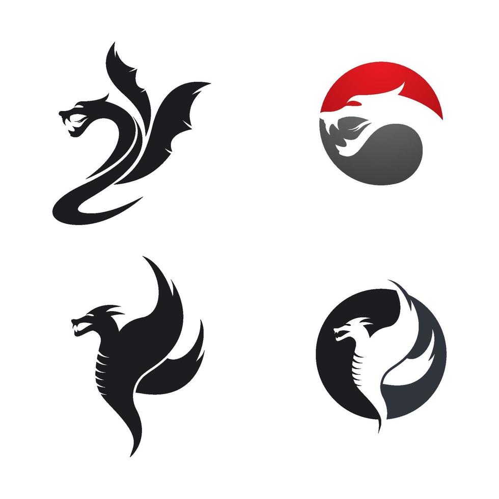 Dragon head logo images vector