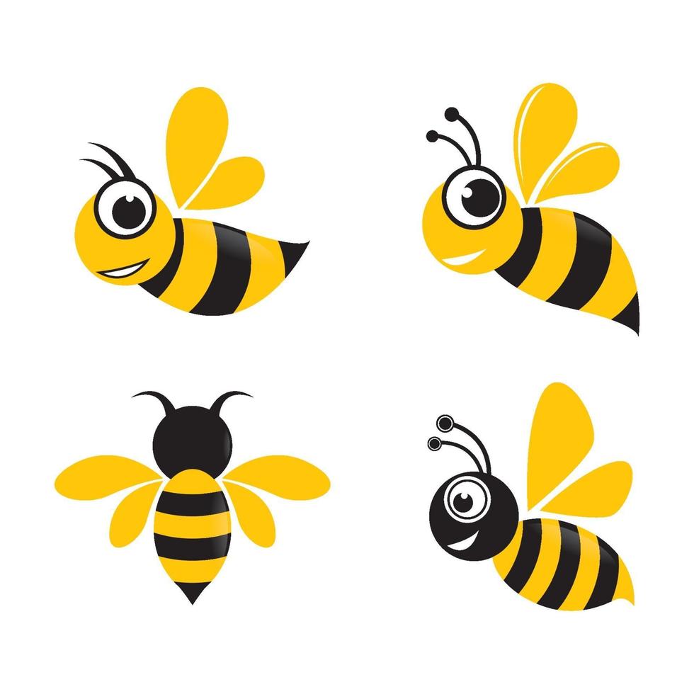 Bee logo images vector