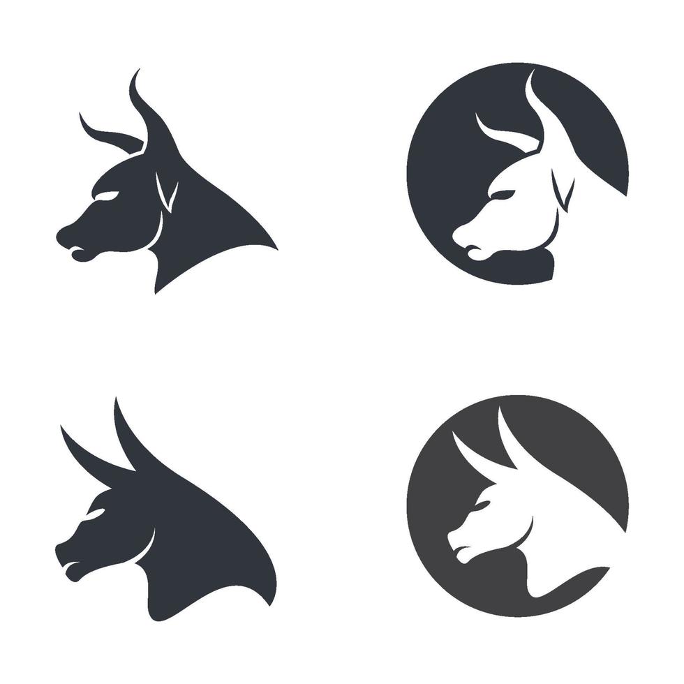 Bull head logo images vector