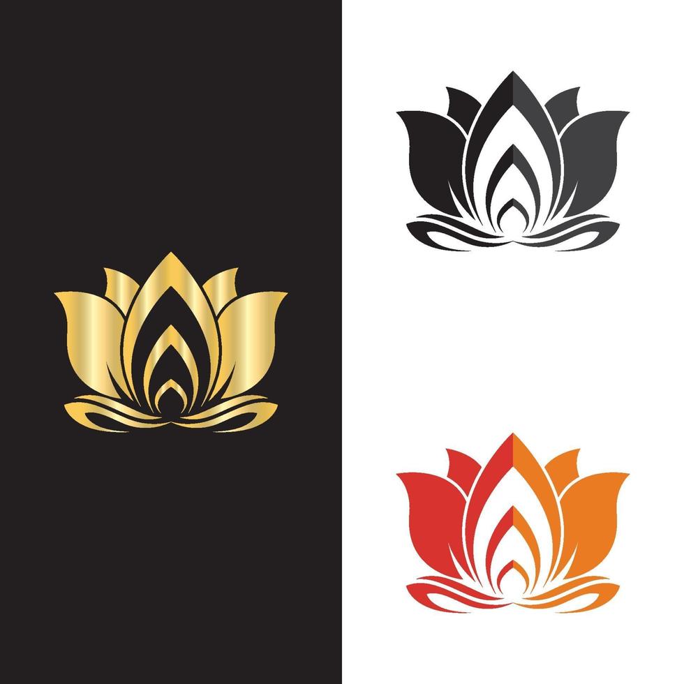 Beauty lotus logo images vector