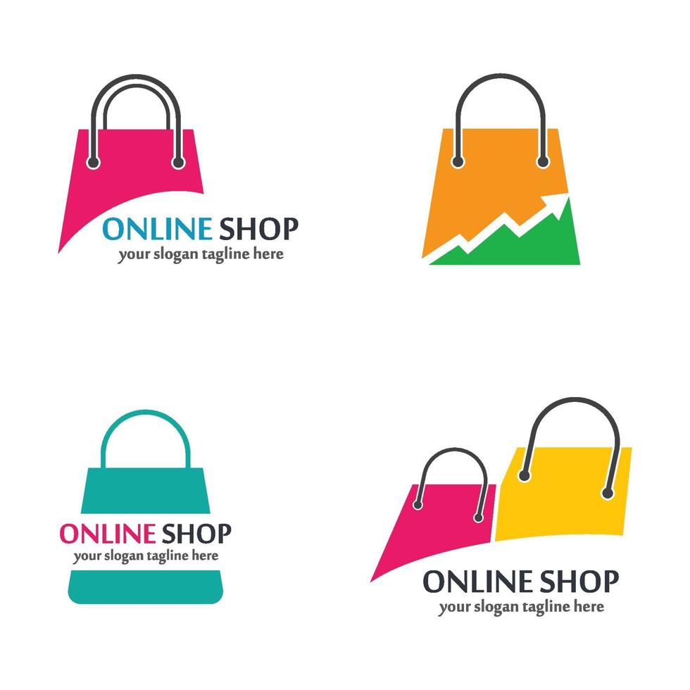 Online shop logo images vector