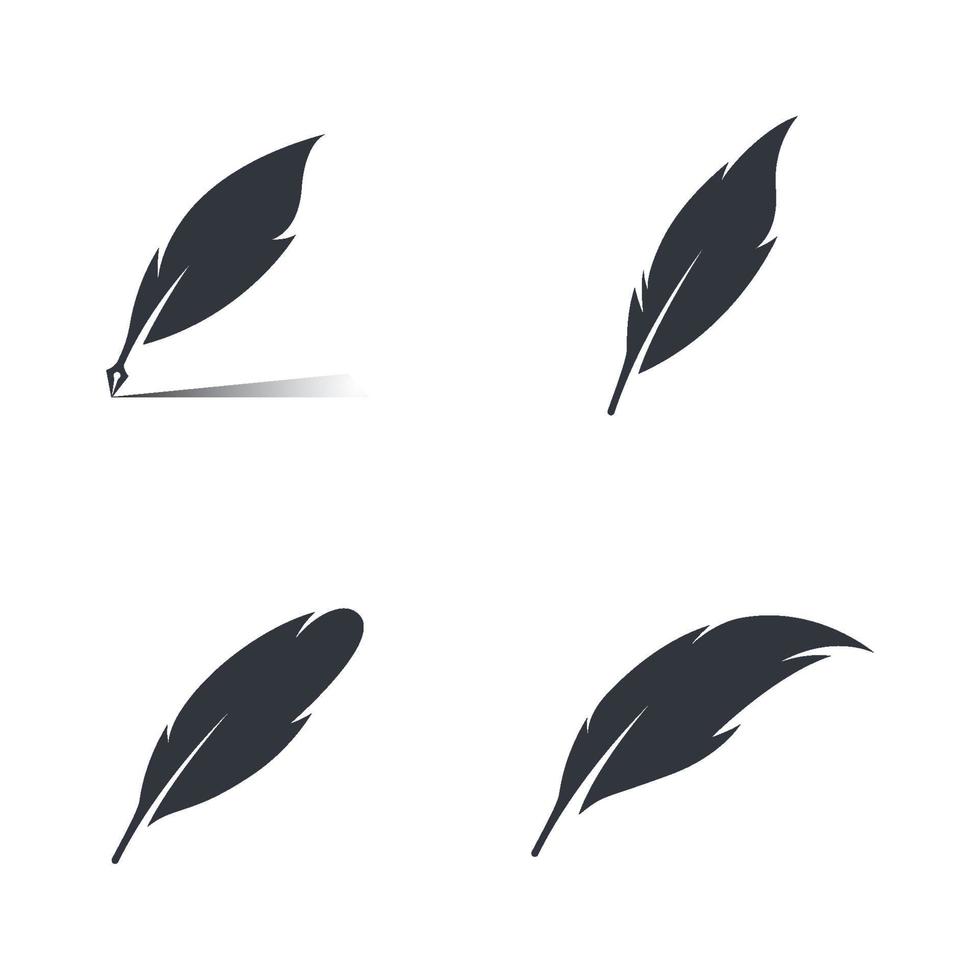 Feather logo images vector