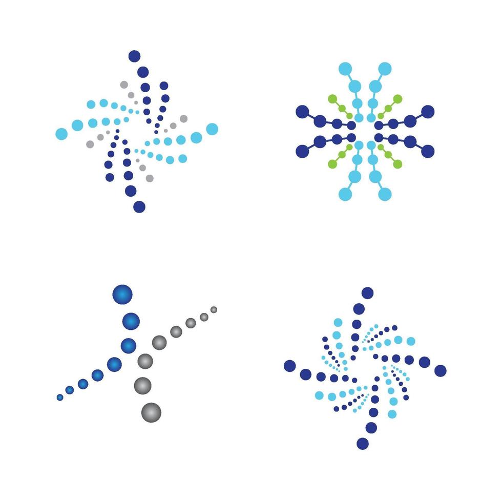 Molecule logo design vector