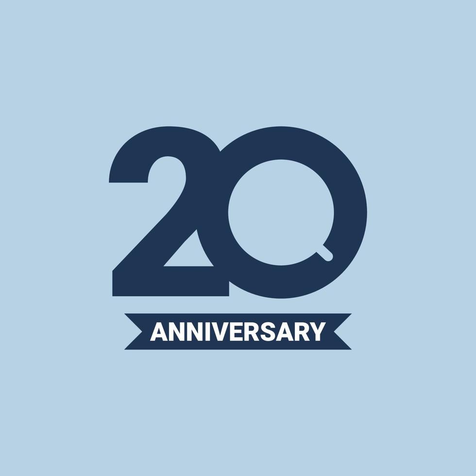 20 Years Anniversary Celebration Vector Template Design Illustration