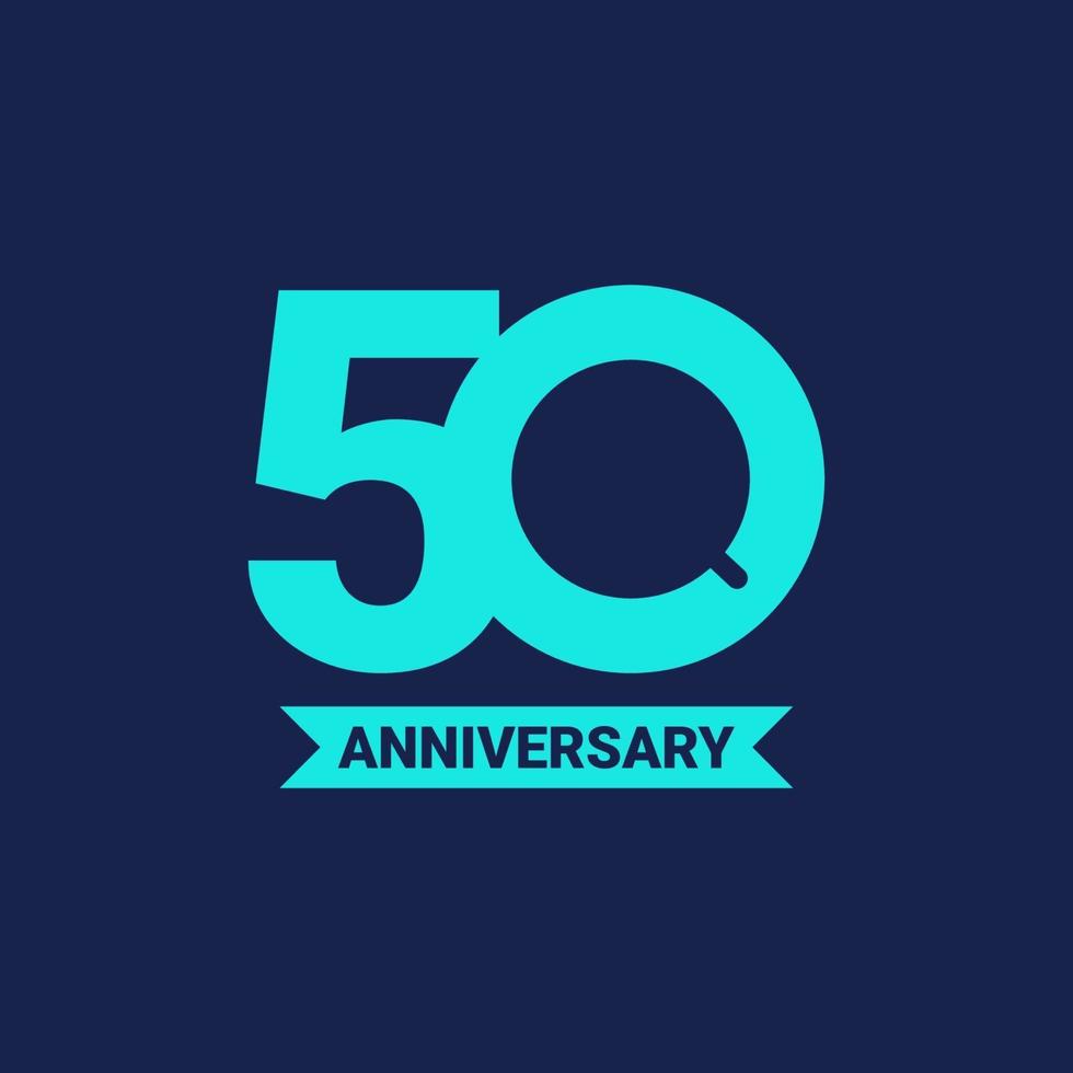 50 Years Anniversary Celebration Vector Template Design Illustration