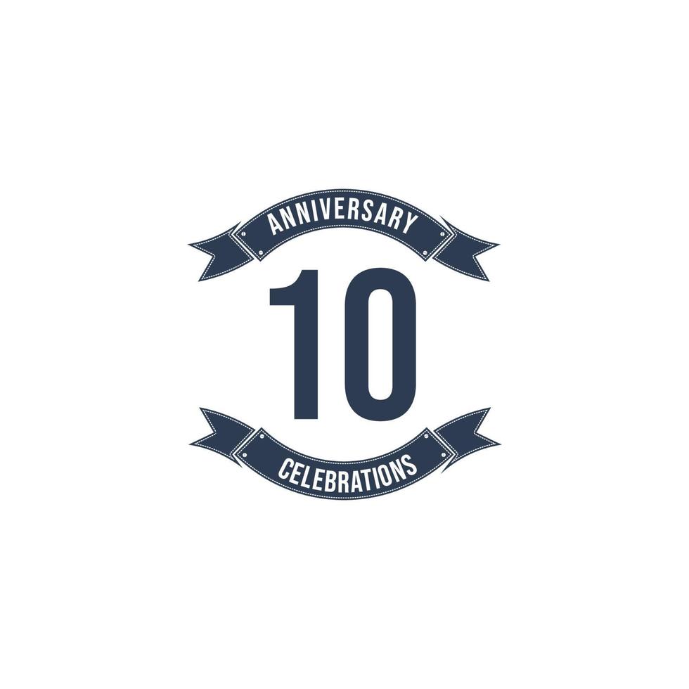 10 Years Anniversary Celebration Vector Template Design Illustration