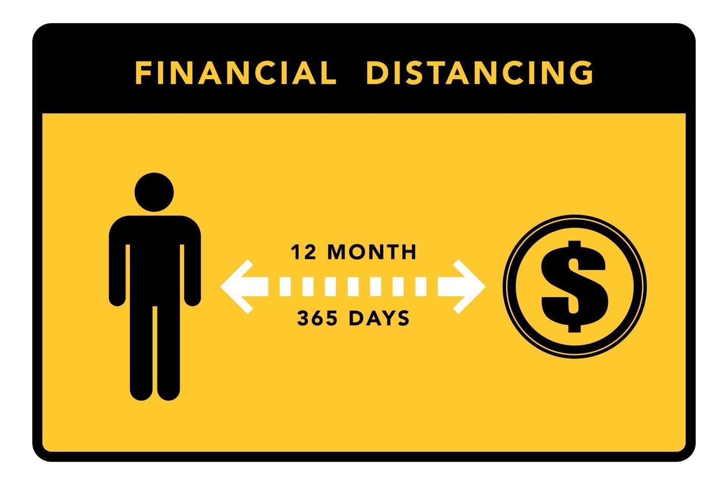 Financial distancing banner. Vector illustration