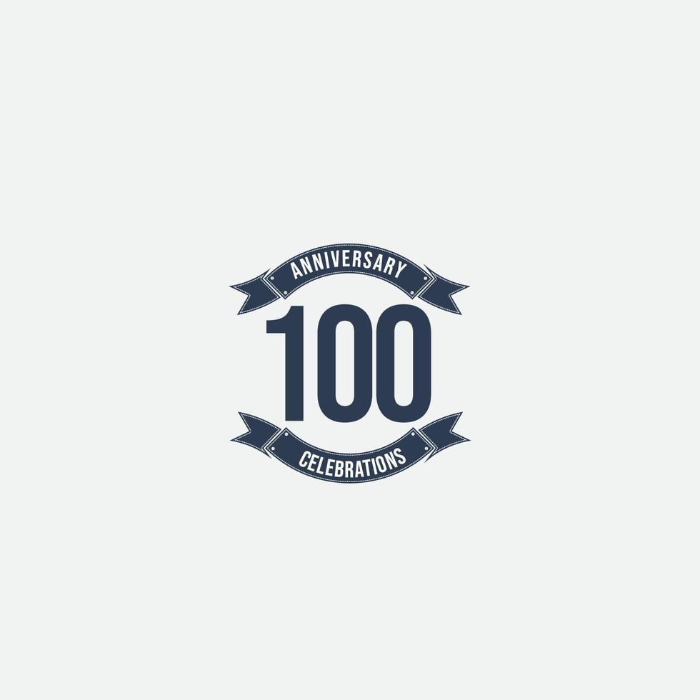 100 Years Anniversary Celebration Vector Template Design Illustration